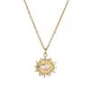Fashion Gold Evil Eye Necklace For Women Men CZ Lock Pendant Necklaces Female Party Jewelry