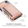 PU lederen kisten voor iPhone 13 12 Pro Max 11 SE 10 x 6 6s 7 8 Plus XR XSMax -kaarten Zipper Flip Wallet Book Telefoonhoes