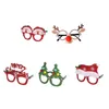 5 Pairs Glitter Eyeglasses Frame Christmas Party Costume Eye Wear