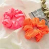 Nowe Kobiety Neon Scrunchies Elastyczne Włosy Krawaty Kolorowe Ponytail Posiadacze Różowe Zielone Pomarańczowe Jasne Mody Akcesoria do włosów