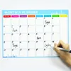 Formato A3 11,7 "X 16,5" Mensile Planner settimanale Calendario Tavolo Magnete Frigo Adesivi Programma giornaliero Cancellabile a secco Lavagne bianche 210312