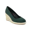Dress Shoes 2021 Spring Weaved Espadrilles Womens Beige Green Black Woman's Platform Wedges High Heels Pumps
