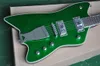 Groene lichaam elektrische gitaar met chromen hardware, palissander fretboard, speciale pull-plaat, zorgt voor een aangepaste service