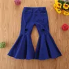 23 Styles Children Girls Jeans Toddler Baby Children Girls Clothes Bell Bottom Hole Ripped Ruffles Flare Denim Jeans Pants Trousers 1317 B3