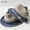 Klassisk twist rep girdle panama jazz hatt strandhatt för kvinnor män chapeau de paille manlig kvinnlig gradient färg strå jazz hatt