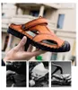 Summer Men's Sandals Genuine Leather Luxury Men Slippers Roman Designer Men's Sandals Soft Man Outdoors Shoes Plus Size 47 48