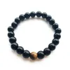 bracelets en onyx noir pour hommes