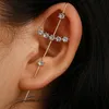 Boucles d'oreilles de mariage en cristal et Zircon pour femmes, boucles d'oreilles à crochet sur chenilles, haltères industriels, Cartilage, bijoux 260Y