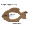 10pcs Wooden Fish shape Teethers Nature Baby Teething Toy Organic Wood Teething Holder Nursing Baby Teether Soothers 5307 Q2