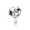 Sprankelende Poot Print Hart Charms 925 Sterling Zilveren Kralen Voor Sieraden Maken Pave Stones Crystal Beads Fit Charm Armband 2020 Q0531