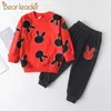 Bear Leader Boys Casual Clothing Sets Autumn Kids Cartoon Print Top and Pant Outfits 2PCS Spring Girl Costume 2-5 Years 210708