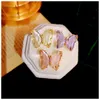 Brooches For Women Anti-glare Butterfly Cubic Zirconia Multicolor Small Collar Stabbing Brooch Corsage Pin Fine Jewelry