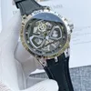 Merk Roger D 46mm heren Watch Quartz Batterij Silica Gel Riem 8 Colors Fashion Watches RD0912194S