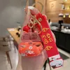 Creative Fashion Lucky Cat Transparent Floating Bottle Keychain Female Cute Acrylic Doll Keychain Car Pendant Jewelry Gift G10199568826