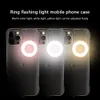 Сотовый телефон чехлы складные кольца Flash Fill Light Selfie Lamp подходит для iPhone мобильного телефона Защитный чехол Self Timer Night Photo