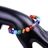 Brins de perles plaqué alliage 7 Chakra Bracelets mode hommes femmes charme Yoga guérison méditation équilibre bijoux Fawn22