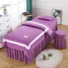 Sängkläder sätter 4st älskar skönhetssalong set hudvänliga sängkläder lakan massage spa sängskirt pollcover kudde kudde täcke täcke