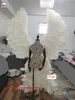 Украшение свадебной вечеринки белые страусиные перояльные крылья творческая фотография реквизит