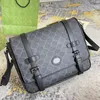 Leather logo Cross Body Canvas splicing postman bag Single Shoulder Messenger Bags for men and women must be a must high-capacity trendsetters