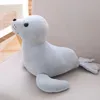 Almohada de foca suave lindo relleno blanco león marino peluche juguete animal muñeca para niños regalo novedad lanzamiento 210728