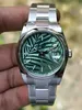 BP Factory Datejust Vert Bleu Cadran Unisexe Montre Homme 36 mm Verre Saphir Automatique Mécanique Inoxydable Oyster Perpetual Turquoise 124300 Montres-bracelets