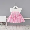 Newborn Baby Girls Dress Princess Sleeveless Plaid Dresses For Girls Birthday Party Dress Toddler Girl Clothes Infant Clothing Q0716