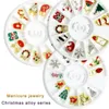 12st/Wheel Christmas Metal 3D Jewerly Nail Art Decorations Charms Alloy Glitter Nails paljetter Accessoires Manicure Tool