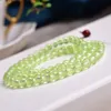 Brins de perles naturel raisin vert calcédoine breloques rondes 6mm trois tours cadeau chanceux bracelets bracelets pour femmes bijoux en cristal Kent22