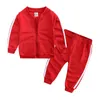 Children's round neck suit, INS Bruce Lee sweater, cardigan + trousers, boys and girls two piece set, special price Children's clothes