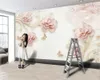 3d Flower Wall Paper Pink Flowers and Butterflies 3d Wallpaper Romantic Flower Decorative Silk Living 3d Wallpaper