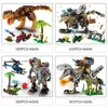 Cidade Mecânica Dinossauro Jurassic World Tiranossauro Batalha Carnívoro Dragão Building Blocos Figuras Brinquedos Brinquedos Para Crianças X0902