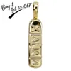 TOPGRILLZ Hip Hop Trendy Schmuck Goldfarbe Messing Xanax Pille Anhänger Halskette Charm Damen Herren mit 24" 30" Seilkette