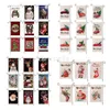 Jul Garden sjunker Courtyard Banner Flaggor Santa Claus Linne 42style Dubbelsidiga semesterdekorationer 47 * 32cm T2i52844