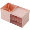 Boîte de rangement de bureau à Double tiroir cosmétique en plastique compartimenté étui de maquillage bijoux cuisine pour la maison organisateur accessoires