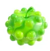 Antistress elma gökkuşağı topu itme kabarcık fidget oyuncaklar dekompresyon sıkma 3d bouncychildren dekompresyon duyusal oyuncak