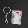 Dye Sublimation Blank Double-sided Metal Keychain sundries DIY Rectangular Personalized Custom Keychains Aluminum Sheet FHL435-WLL