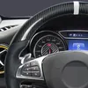 Coprivolante per auto antiscivolo in pelle nera in fibra di carbonio per Mercedes Benz Classe S S500 2016 Classe A AMG A45 2016-2019