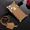 مصمم الحالات الهاتفية للأزياء لـ iPhone 15 Pro Max 14 Plus 13 Mini 12 11 XR XS Max 7/8 Plus Pu Leather Phone Cover Samsung S22 S23 Ultra Note 8 9 10 20