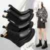 Real Leather Women Ankle Boots Fashion Platform Warm Fur High Heel Winter Shoes Woman Casual Footwear Size 35-40 Y1105