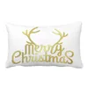Decoraciones de Navidad Dibujos animados Acuarela Funda de almohada Decoración de lino Cubierta de cojín de regalo Adecuado para sofá de coche