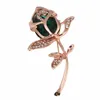 Pins, Broches Hoge kwaliteit Glas Crystal Luxe Rode Rose Bloem voor Vrouwen of Bruiloft Lente Zomer Design 2 Kleuren Beschikbaar Gift