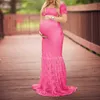 Robe de grossesse pour femmes enceintes, photographie de maternité, robe de grossesse, robes en dentelle pour séance Photo, vêtements Sexy à manches courtes
