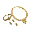 Set di gioielli da sposa a forma di uva africana in oro di Dubai Regali di nozze per le donne Set di gioielli con anello e orecchini con collana in arabo saudita