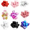 10pcs / set 18 POUCES Multi Or Rose Coeur Feuille Ballons Hélium Ballon Décorations De Fête D'anniversaire Enfants Adulte Mariage Saint Valentin Ballons