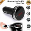 Bärbar Bluetooth Handsfree Car Kit FM-sändare Mottagare Trådlös bilbil Bluetooth Player Adapter Audio Modulator