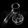 Beracky Two Styles Full Weld Beveled Edge Smoking Terp Slurper Quartz Banger with Unique Glass Marble Chains Cap 20mmOD 10mm 14mm 18mm Nails For Dab Rigs Water Bongs