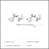 Stud Earrings Jewelry Women Geometric Pearl Diamond Irregar Tree Branch Model Alloy Ear Drop European Business Party Wear Earring Delivery 2