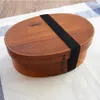 Bento in legno Idea di protezione ambientale Stoviglie in legno 700ml Bento box giapponese 3 scomparti Scatole per il pranzo 201016