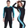SBART UPF 50+ Lycra 발진 가드 남성 여성 검은 전신 수영복 긴 소매 다이빙 잠수복 서핑 슈트 Sun Protect 210305