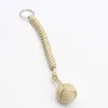 2021 High quality 550 paracord key chain outdoor self-defense monkey fist with metal or glass ball